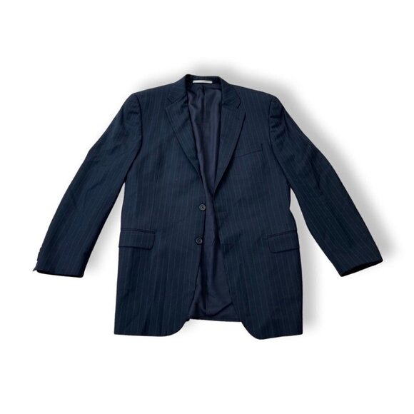 Burberry navy stripped wool mens blazer size 42